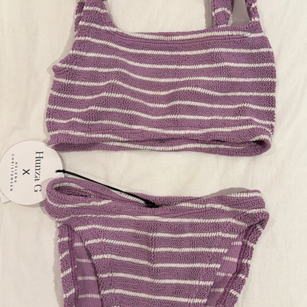 Hunza G striped bikini Xandra